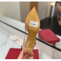 Leisure Valentino VLogo Signature Slingback Pumps 4.5cm in Patent Calfskin Pale Pink 2025 VA082111