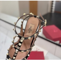 Best Product Valentino Rockstud Pumps 10cm in Tweed with Double Strap Black/White 0821110