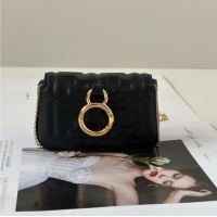 Best Price Fendi Nano Baguette Charm in Black FF Lambskin Leather 0136F Black 2025