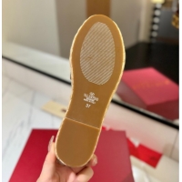 Purchase Valentino VLogo Grainy Calfskin Flat Slides Sandal Brown/Gold 2025 VA082114 0821137