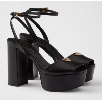 Grade Design Prada Nappa Leather Platform Sandals 1XP48B Black