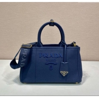 Cheap Prada Jardiniere large canvas handbag 1BG554 Baltic Blue 2025