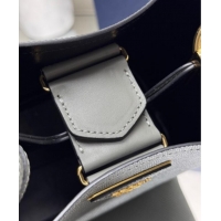 Top Quality Prada Panier mini Saffiano leather bucket bag 1BA217 Grey 2025