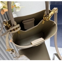 Affordable Price Prada Panier mini Saffiano leather bucket bag 1BA217 Beige 2025 (New Tag)