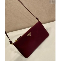 Top Quality Prada Re-Nylon Pouch Mini Bag 1NE545 Burgundy 2024