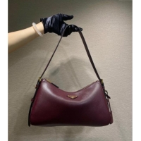 Best Grade Prada Aimee medium leather shoulder bag 1BC229 Burgundy 2025
