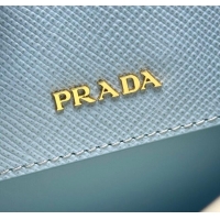 Fashion Discount Prada Double small Saffiano leather bag 1BG443 Light Blue 2025 (New Tag)