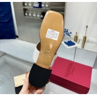 Best Product Valentino Vlogo Signature Flat Thong Slides Sandal in Canvas and Leather Brown 0902062