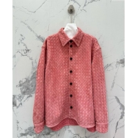 Top Grade Bottega Veneta Suede Leather Jacket BV072503 Pink 2025