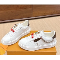 Shop Cheap Louis Vuitton Time Out Sneakers 4cm in Epi Leather 1AHOGG White 0829013