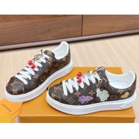 Luxury Cheap Louis Vuitton Time Out Sneakers 4cm in Printed Monogram Canvas 0829015