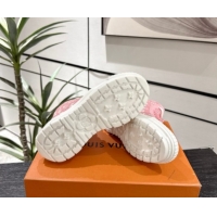 Luxury Louis Vuitton Monogram Jacquemus High Top Sneakers White/Pink 2025 LV082903 0829049