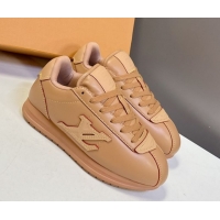 Perfect Louis Vuitton LV BUTTERSOFT Sneakers in Calf Leather Brown 2025 1AIKDJ 0829053