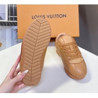 Perfect Louis Vuitton LV BUTTERSOFT Sneakers in Calf Leather Brown 2025 1AIKDJ 0829053