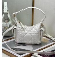 Inexpensive Dior D-Dream Mini Bag in Macrocannage Lambskin D9086 White 2025