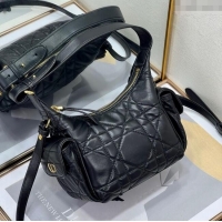 Discount Dior D-Dream Mini Bag in Macrocannage Lambskin D9086 Black 2025