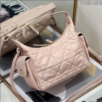 Best Quality Dior D-Dream Medium Bag in Macrocannage Lambskin D9087 Blush Pink 2025