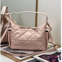 Best Quality Dior D-Dream Medium Bag in Macrocannage Lambskin D9087 Blush Pink 2025
