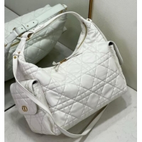 Grade Design Dior D-Dream Large Bag in Macrocannage Lambskin D9088 White 2025