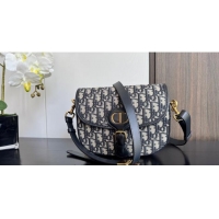Buy Cheap Dior Medium Bobby Bag in Blue Oblique Jacquard D0929 2025
