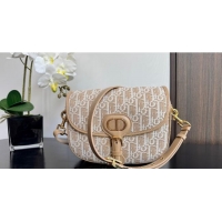 Top Quality Dior Medium Bobby Bag in Blue Oblique Jacquard 0929 Beige 2025