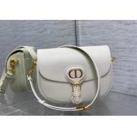 Famous Brand Dior Medium Bobby Bag in Box Calfskin Leather 0929 White 2025