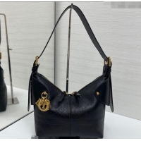 Top Design Dior Small Voyage Bag in Flat Macrocannage Crinkled Calfskin Leather 2845 Black 2025