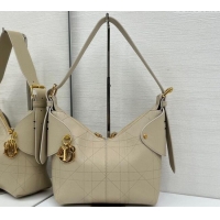Well Crafted Dior Small Voyage Bag in Flat Macrocannage Grained Calfskin Leather 2845 Beige Yellow 2025