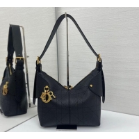 Buy Fashionable Dior Small Voyage Bag in Flat Macrocannage Grained Calfskin Leather 2845 Black 2025
