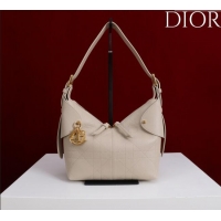Luxury Cheap Dior Small Voyage Bag in Flat Macrocannage Grained Calfskin Leather 2845 Powder Beige 2025