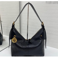 Super Quality Dior Medium Voyage Bag in Flat Macrocannage Crinkled Calfskin Leather 2846 Black 2025