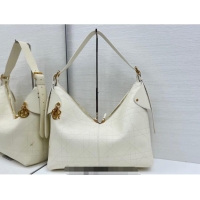 Luxury Cheap Dior Large Voyage Bag in Flat Macrocannage Grained Calfskin Leather 2847 White 2025