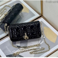Grade Discount Dior My Dior - Dior Talk Phone Pouch in Patent Cannage Calfskin 9134 Black 2025