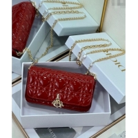 Grade Quality Dior My Dior - Dior Talk Phone Pouch in Patent Cannage Calfskin 9134 Red 2025