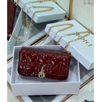 Most Popular Dior My Dior - Dior Talk Phone Pouch in Patent Cannage Calfskin 9134 Burgundy 2025