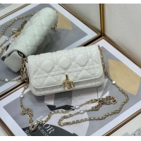 Top Quality Dior My Dior - Dior Talk Phone Pouch in Cannage Lambskin Leather 9134 White 2025