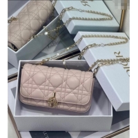 Buy Fashionable Dior My Dior - Dior Talk Phone Pouch in Cannage Lambskin Leather 9134 Powder Pink 2025