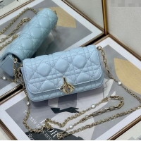 Luxury Cheap Dior My Dior - Dior Talk Phone Pouch in Cannage Lambskin Leather 9134 Space Blue 2025