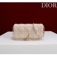 Pretty Style Dior My Dior - Dior Talk Phone Pouch in Cannage Lambskin Leather 9149 Nude 2025