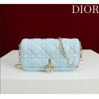 Low Cost Dior My Dior - Dior Talk Phone Pouch in Cannage Lambskin Leather 9149 Light Blue 2025