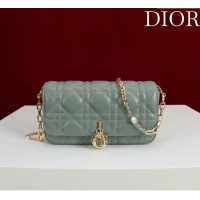 Well Crafted Dior My Dior - Dior Talk Phone Pouch in Cannage Lambskin Leather 9149 Dusty Green 2025