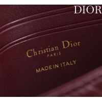 Good Quality Dior My Dior - Dior Talk Phone Pouch in Cannage Lambskin Leather 9149 Dark Burgundy 2025