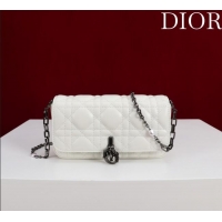 Buy Classic Dior My Dior - Dior Talk Phone Pouch in Cannage Lambskin 9149 White/Black 2025