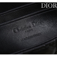 Luxury Classic Dior My Dior - Dior Talk Phone Pouch in Cannage Lambskin Leather 9149 All Black 2025