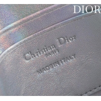 Original Cheap Dior My Dior - Dior Talk Phone Pouch in Cannage Iridescent Leather 9149 Silver 2025