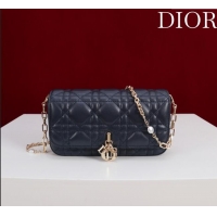 Reasonable Price Dior My Dior - Dior Talk Phone Pouch in Cannage Lambskin Leather 9149 Dark Blue 2025