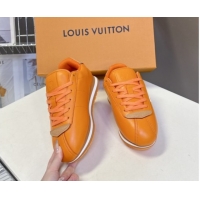 Low Cost Louis Vuitton LV BUTTERSOFT Sneakers in Calf Leather Orange 2025 1AIKDJ 0829057