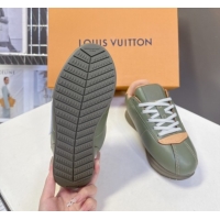 Top Design Louis Vuitton LV BUTTERSOFT Sneakers in Calf Leather Green 2025 1AIKDJ 0829058
