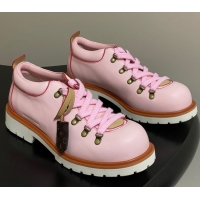 Unique Style Louis Vuitton LV Remix Derby Lace-Ups Shoes 5cm in Plain Leather Pink 2025 1AIJ63 0829062