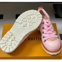Unique Style Louis Vuitton LV Remix Derby Lace-Ups Shoes 5cm in Plain Leather Pink 2025 1AIJ63 0829062